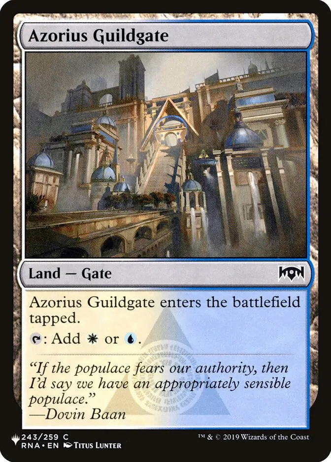 2020 The List Azorius Guildgate common #RNA-243 common card image