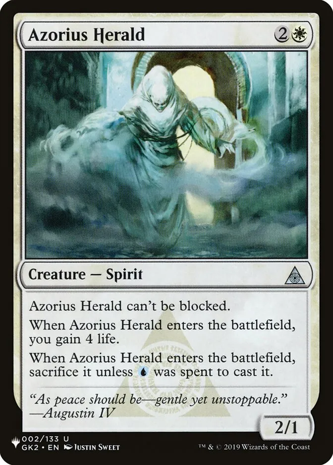 2020 The List Azorius Herald uncommon #GK2-2 uncommon card image