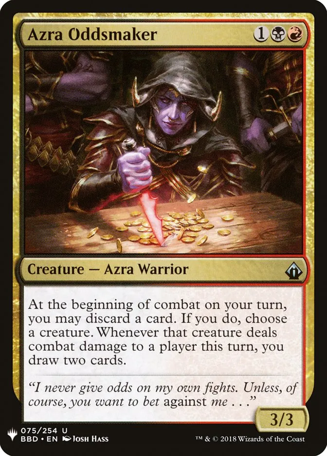 2020 The List Azra Oddsmaker #BBD-75 uncommon card image
