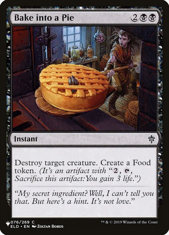 2020 The List Bake into a Pie common #ELD-76 common card image
