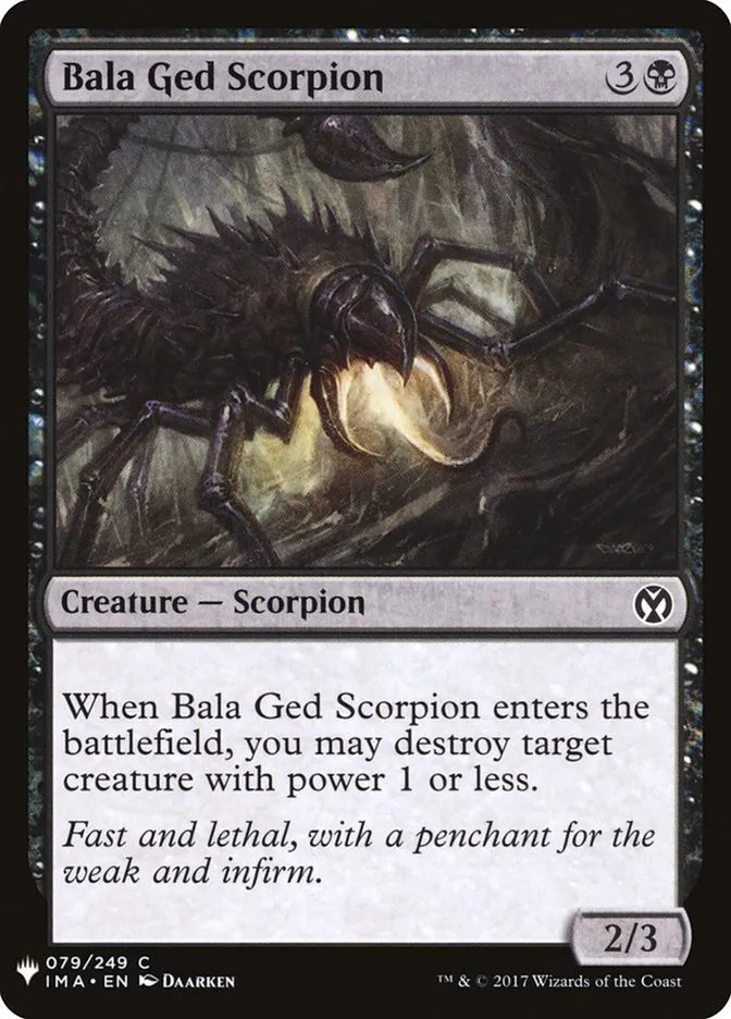 2020 The List Bala Ged Scorpion #IMA-79 common card image