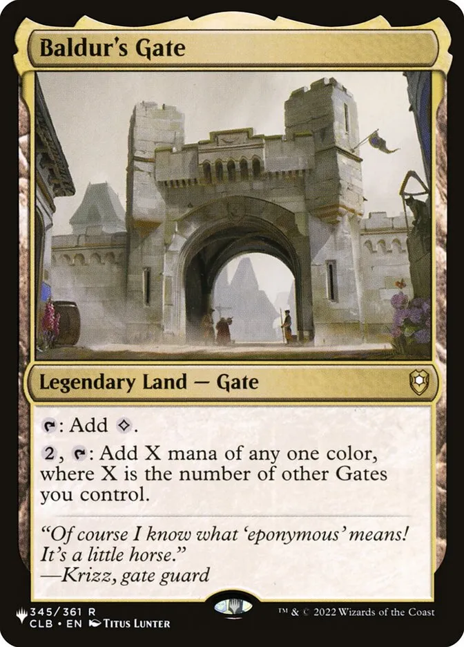 2020 The List Baldur's Gate #CLB-345 rare card image