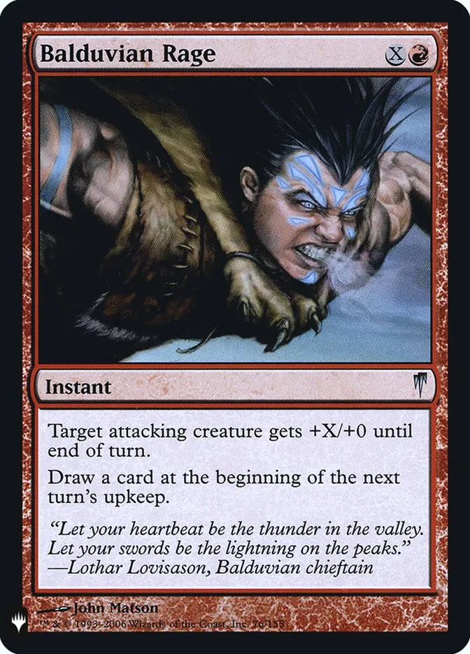 2020 The List Balduvian Rage #CSP-76 uncommon card image