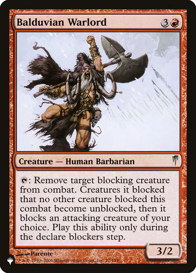 2020 The List Balduvian Warlord #CSP-77 uncommon card image