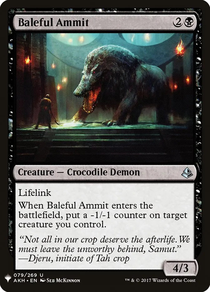 2020 The List Baleful Ammit #AKH-79 uncommon card image