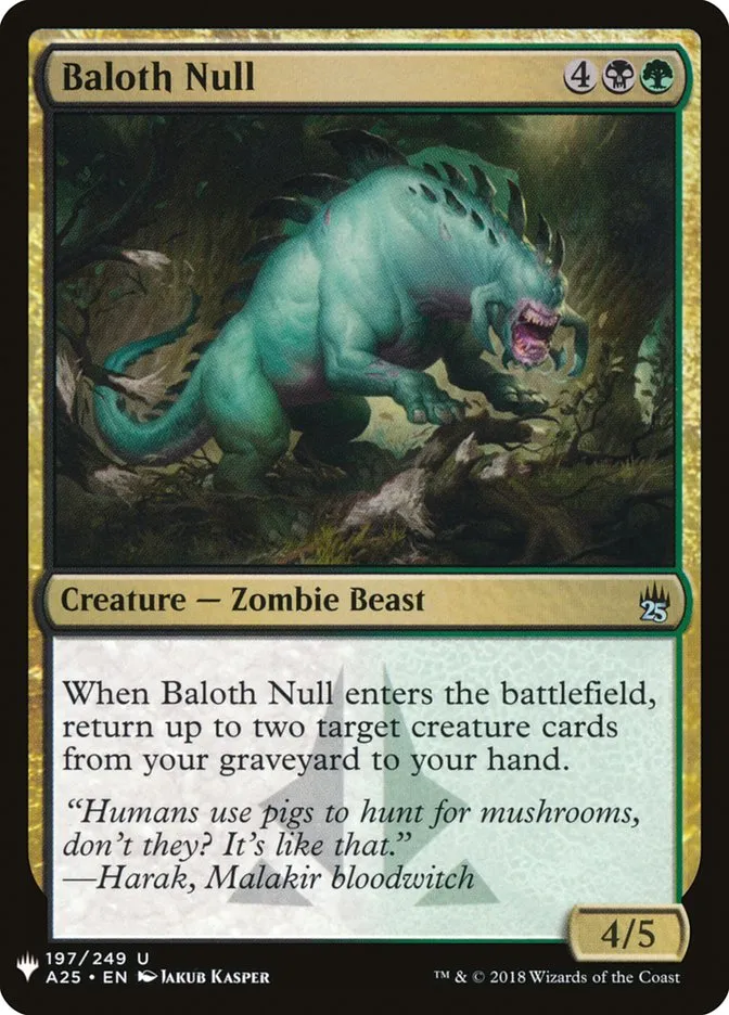 2020 The List Baloth Null uncommon #A25-197 uncommon card image