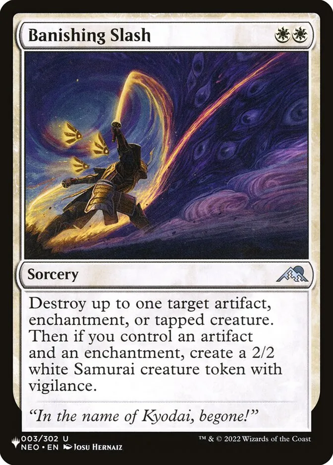 2020 The List Banishing Slash #NEO-3 uncommon card image