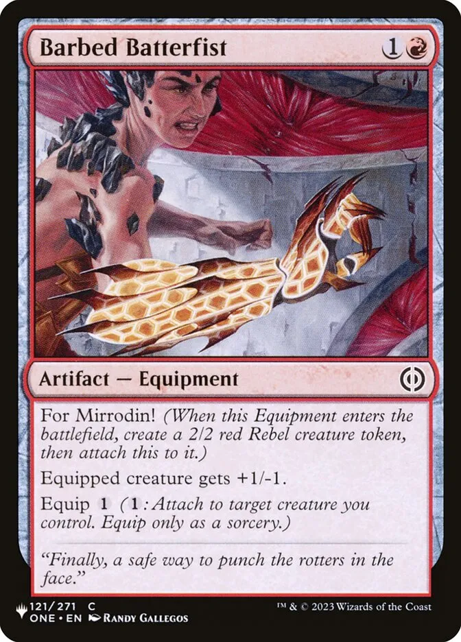 2020 The List Barbed Batterfist common #ONE-121 common card image