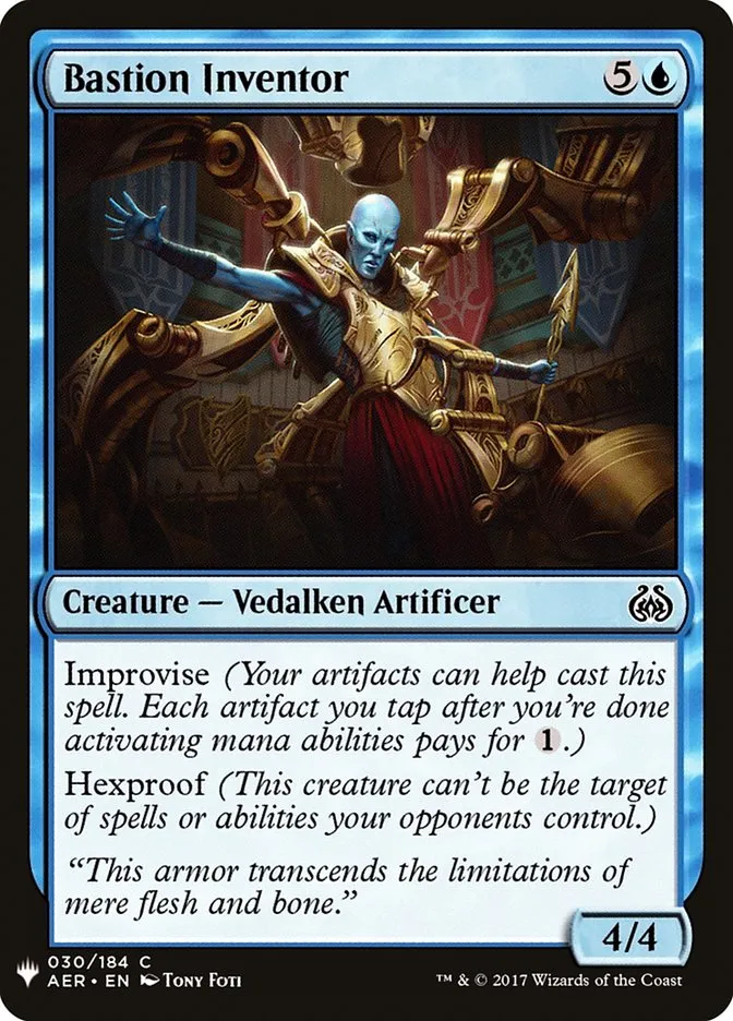 2020 The List Bastion Inventor #AER-30 common card image