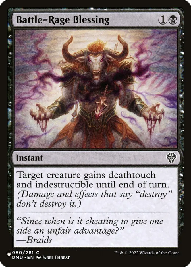 2020 The List Battle-Rage Blessing #DMU-80 common card image