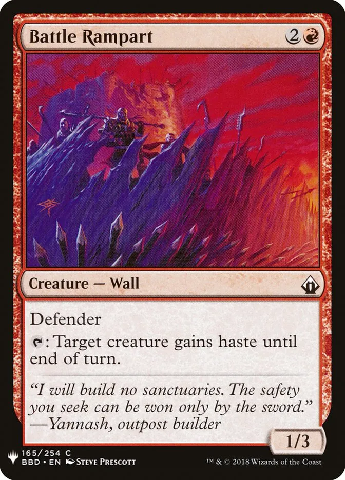 2020 The List Battle Rampart #BBD-165 common card image