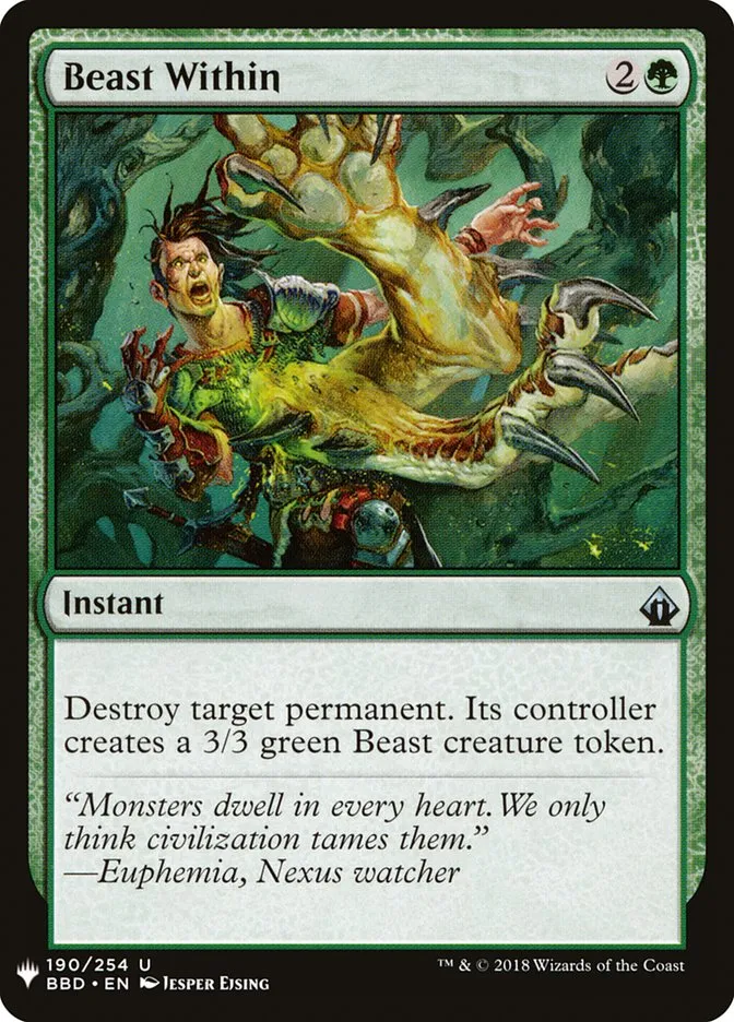 2020 The List Beast Within uncommon #BBD-190 uncommon card image