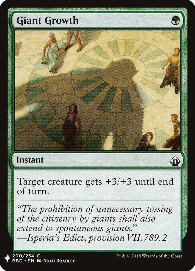 2020 The List Giant Growth #BBD-200 common card image