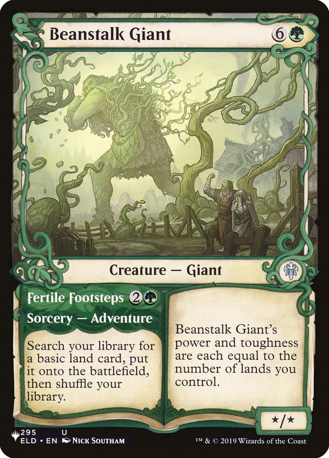 2020 The List Beanstalk Giant // Fertile Footsteps #ELD-295 uncommon card image