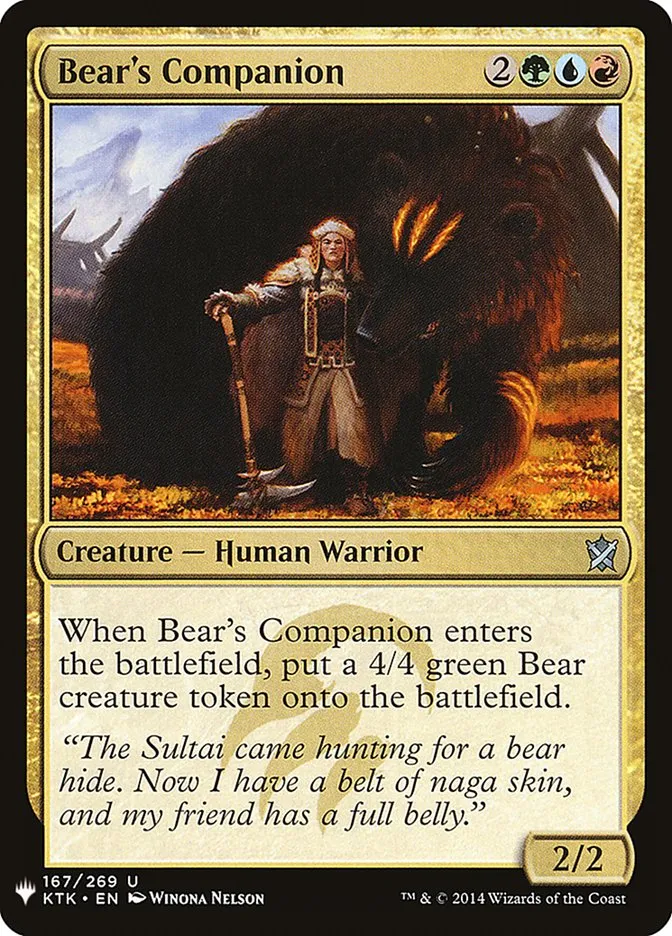 2020 The List Bear's Companion #KTK-167 uncommon card image