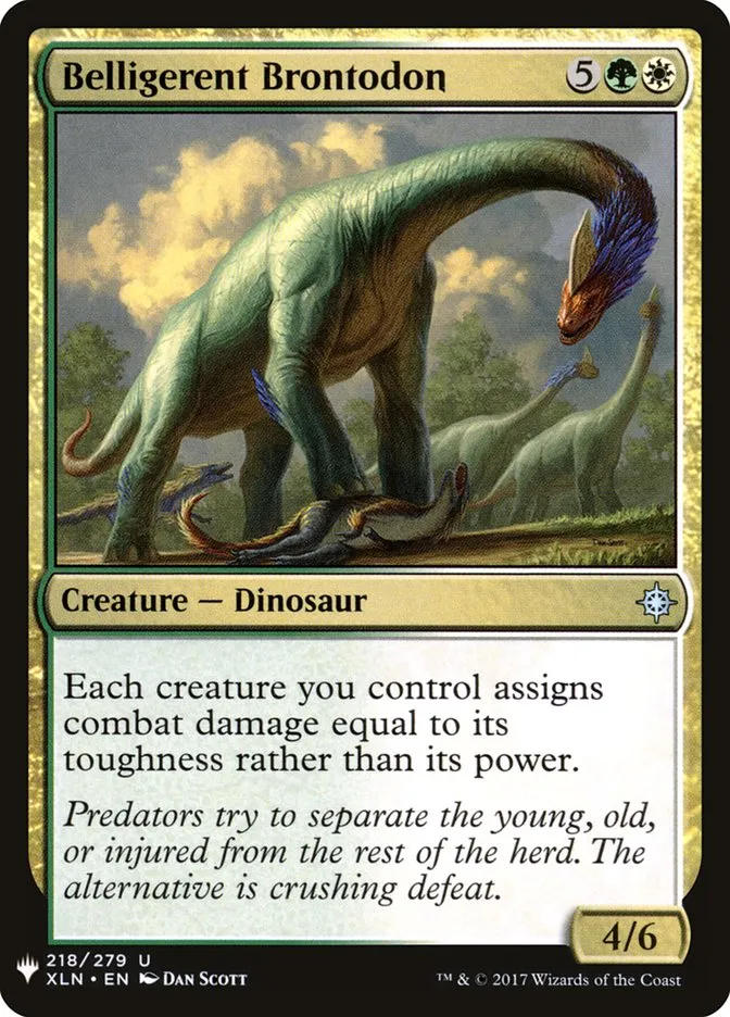 2020 The List Belligerent Brontodon #XLN-218 uncommon card image
