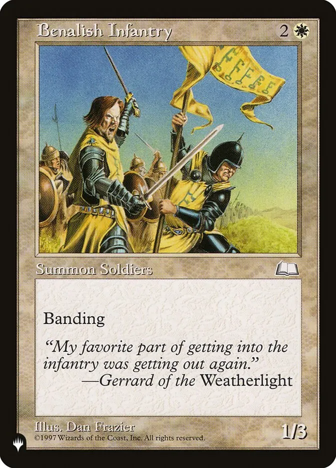 2020 The List Benalish Infantry #WTH-8 common card image