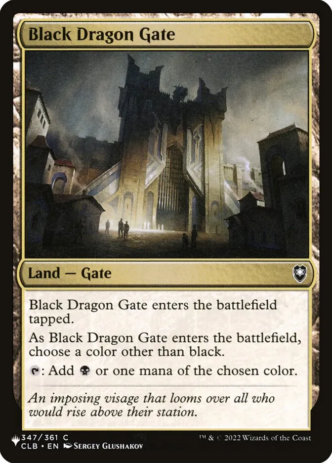 2020 The List Black Dragon Gate #CLB-347 common card image