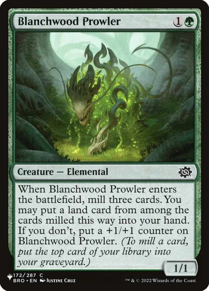 2020 The List Blanchwood Prowler #BRO-172 common card image