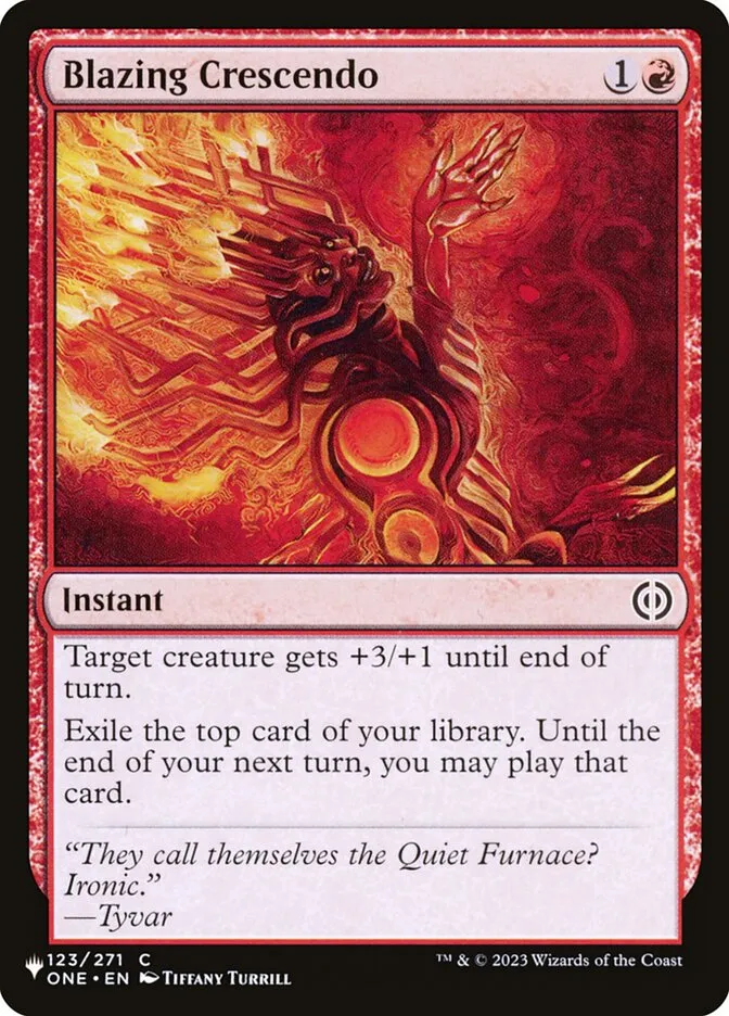 2020 The List Blazing Crescendo #ONE-123 common card image
