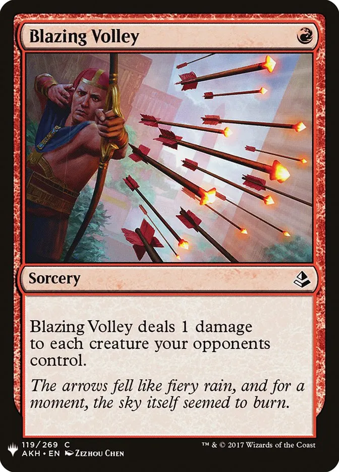 2020 The List Blazing Volley #AKH-119 common card image