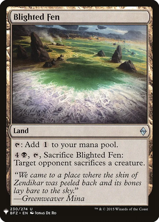 2020 The List Blighted Fen #BFZ-230 uncommon card image