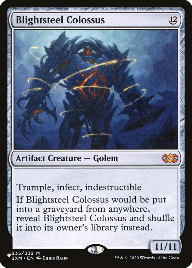 2020 The List Blightsteel Colossus #2XM-235 mythic card image