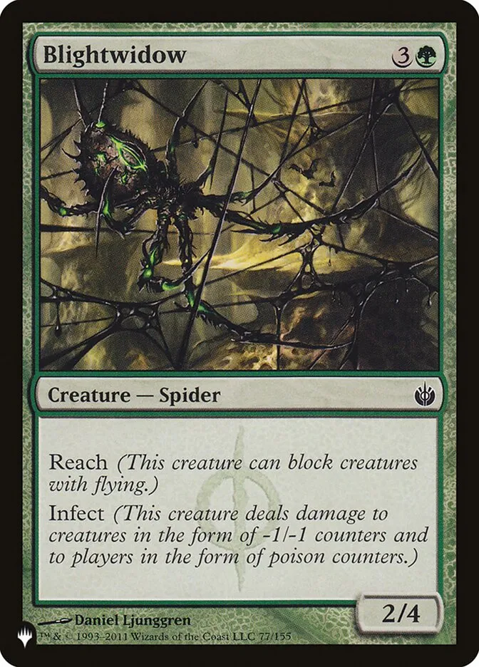 2020 The List Blightwidow common #MBS-77 common card image