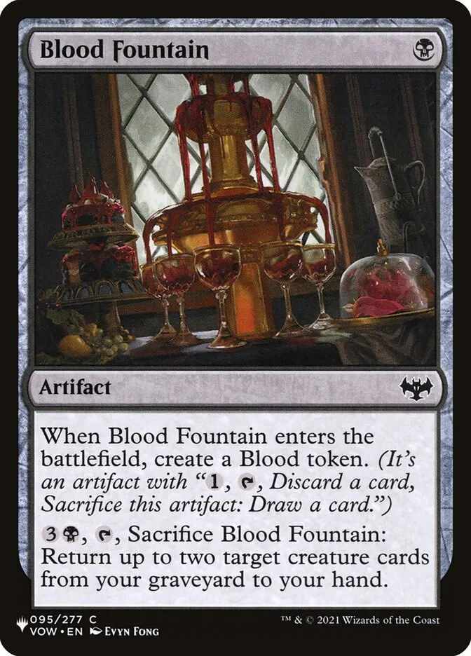 2020 The List Blood Fountain #VOW-95 common card image