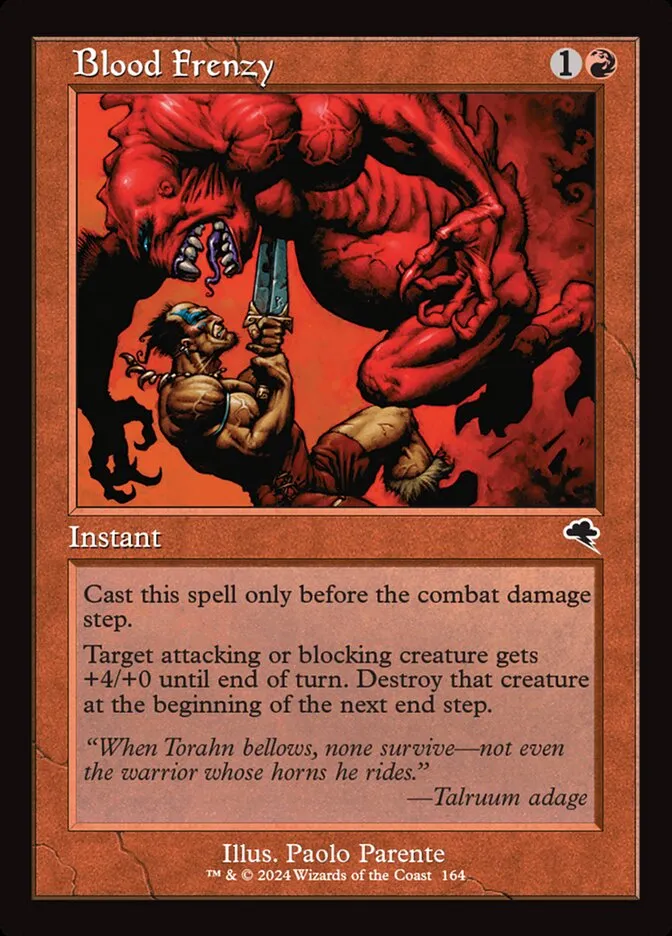 2020 The List Blood Frenzy #TMP-164 common card image