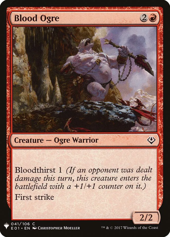 2020 The List Blood Ogre #E01-41 common card image