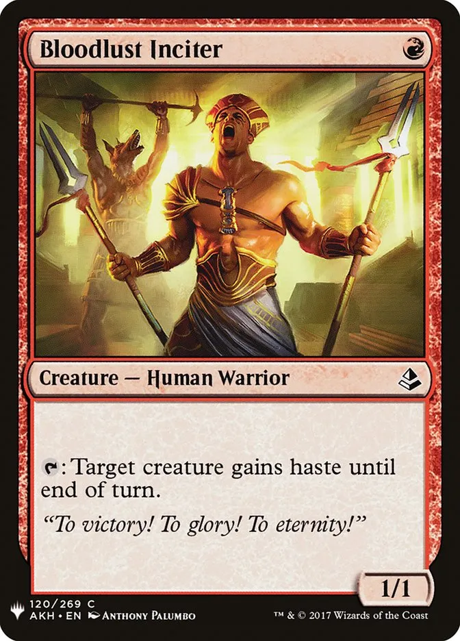 2020 The List Bloodlust Inciter #AKH-120 common card image