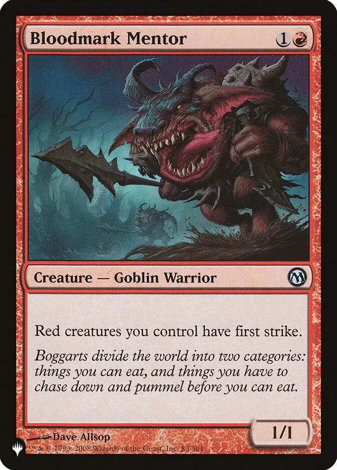 2020 The List Bloodmark Mentor #DPA-40 uncommon card image