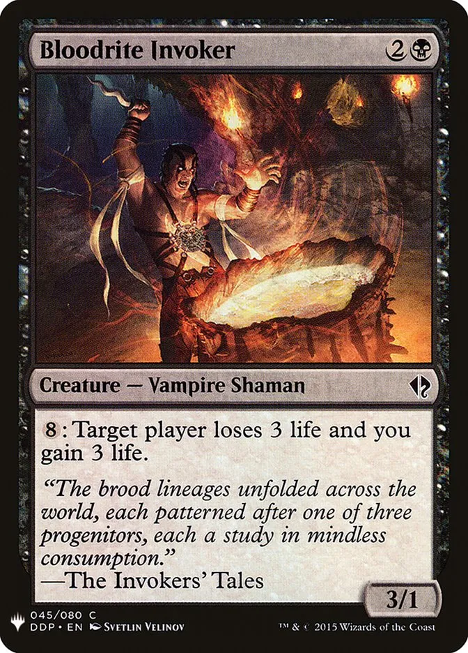 2020 The List Bloodrite Invoker #DDP-45 common card image