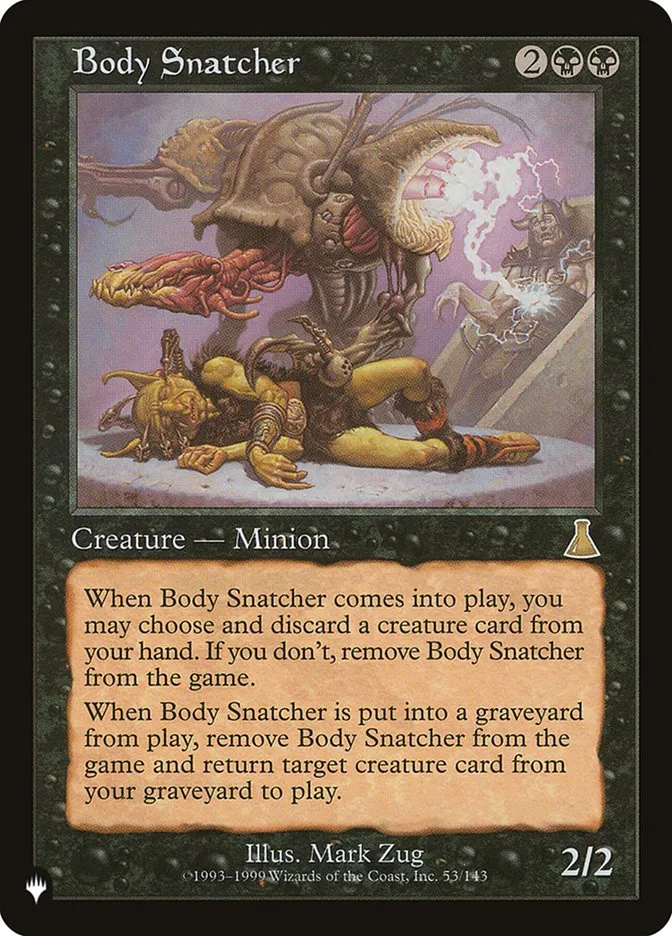 2020 The List Body Snatcher #UDS-53 rare card image