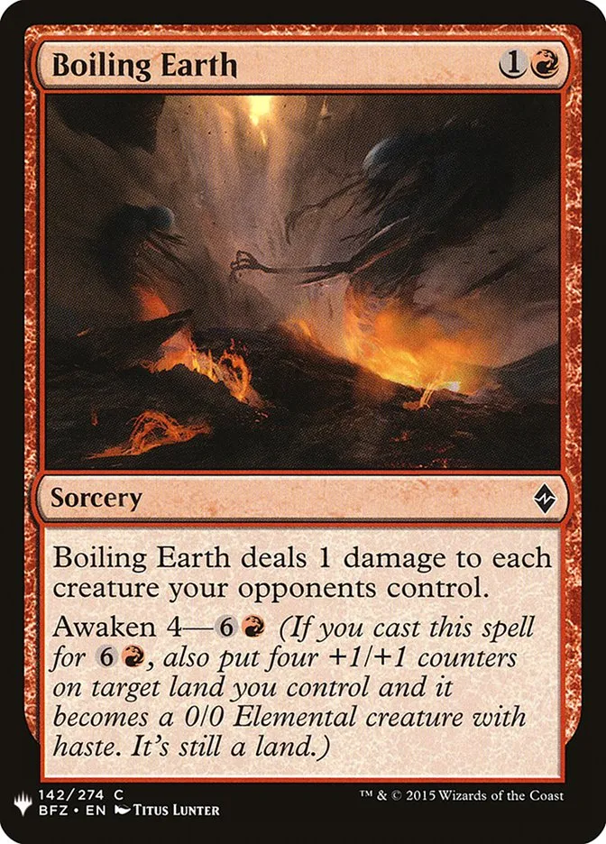 2020 The List Boiling Earth #BFZ-142 common card image