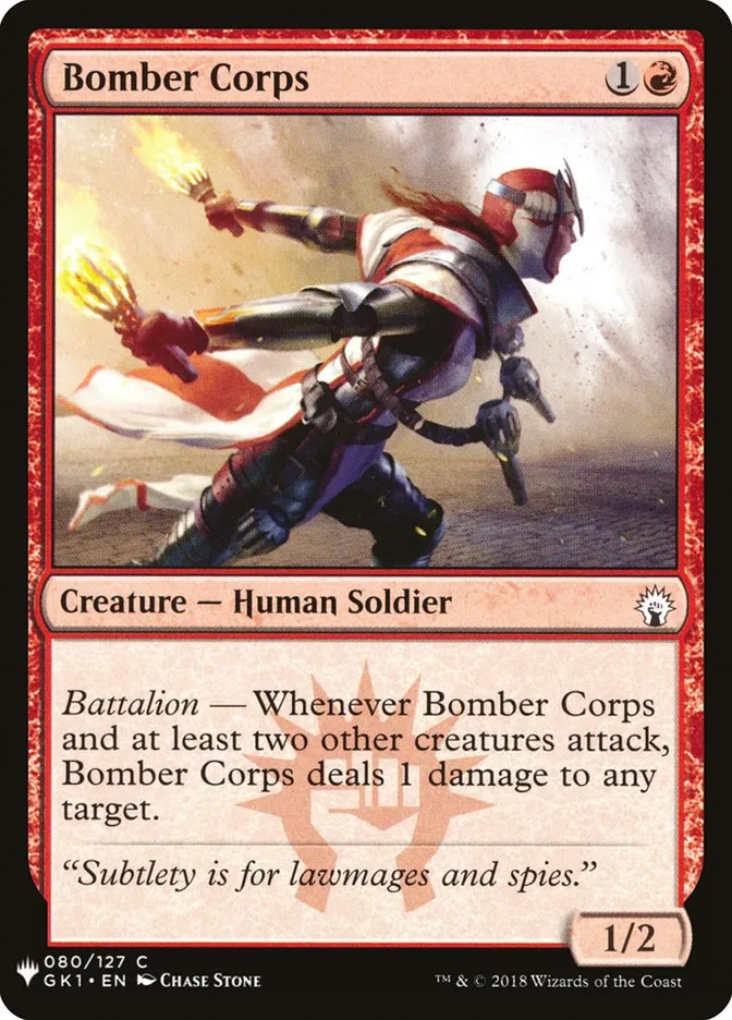 2020 The List Bomber Corps #GK1-80 common card image