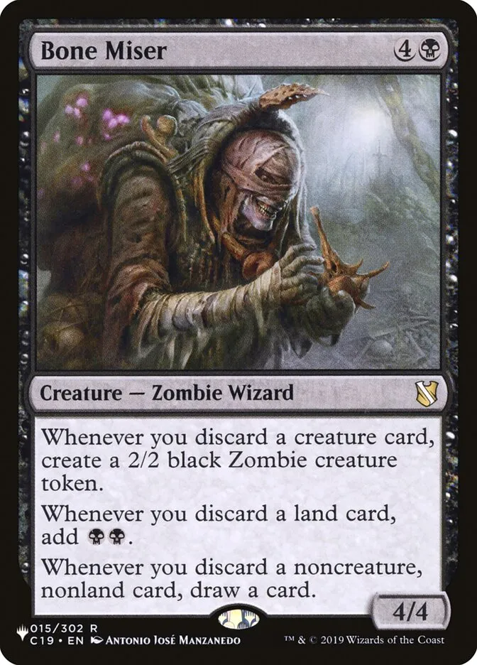 2020 The List Bone Miser #C19-15 rare card image