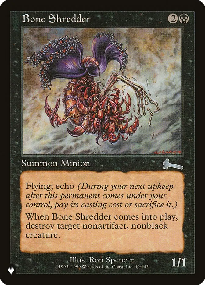 2020 The List Bone Shredder #ULG-49 uncommon card image