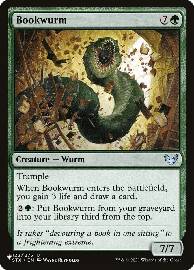2020 The List Bookwurm #STX-123 uncommon card image