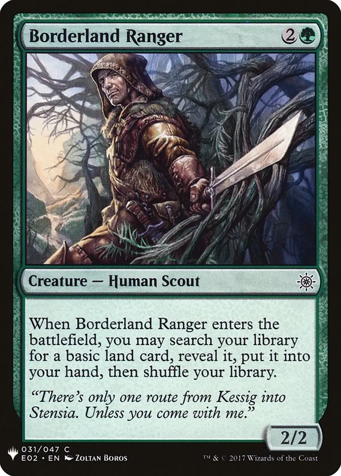 2020 The List Borderland Ranger common #E02-31 common card image