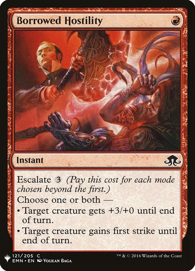 2020 The List Borrowed Hostility common #EMN-121 common card image
