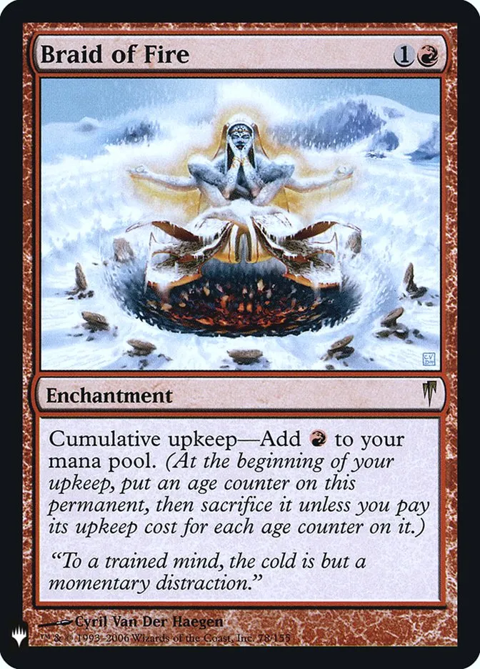 2020 The List Braid of Fire #CSP-78 rare card image
