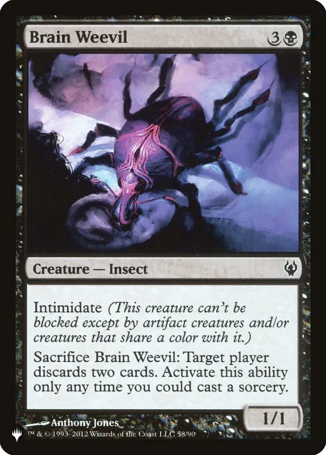 2020 The List Brain Weevil common #DDJ-58 common card image