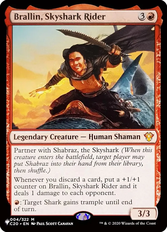 2020 The List Brallin, Skyshark Rider #C20-4 mythic card image