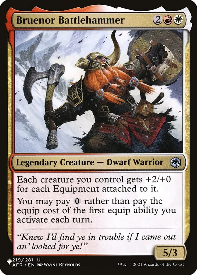 2020 The List Bruenor Battlehammer #AFR-219 uncommon card image