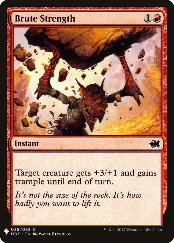 2020 The List Brute Strength common #DDT-35 common card image