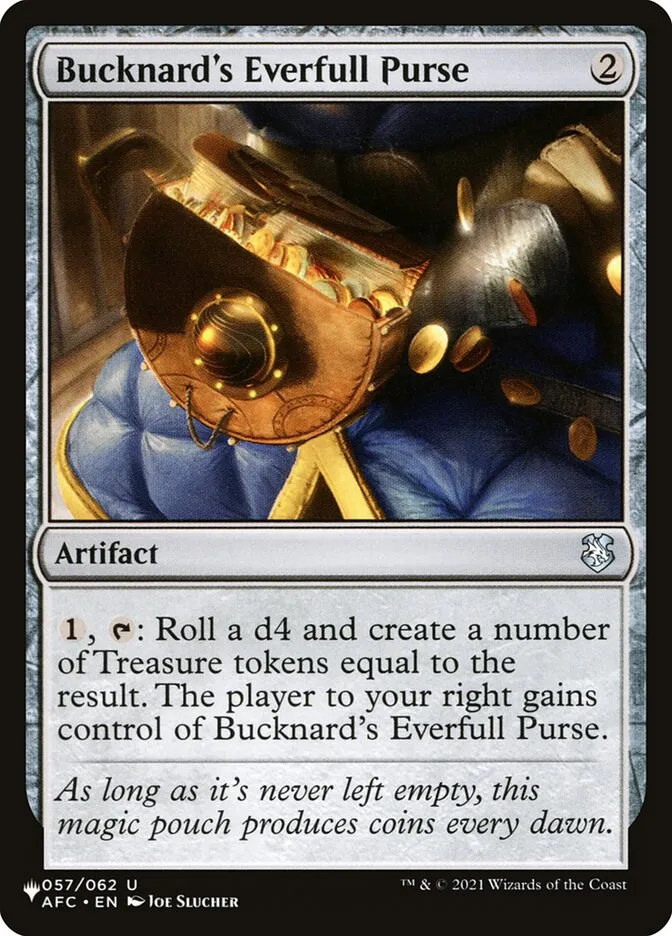 2020 The List Bucknard's Everfull Purse #AFC-57 uncommon card image
