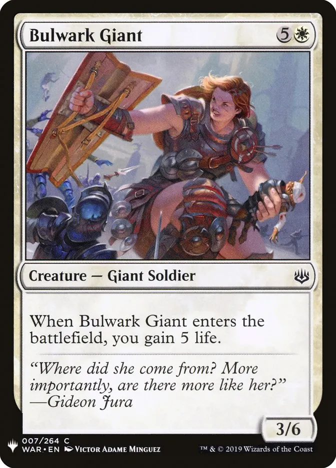 2020 The List Bulwark Giant common #WAR-7 common card image