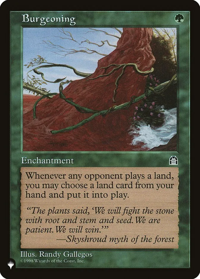 2020 The List Burgeoning #STH-102 rare card image